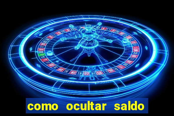 como ocultar saldo na betfair